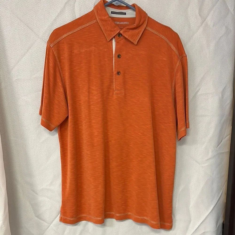 Johnston & Murphy Orange Polo Shirt Classic Style